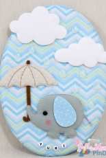 Atelie Fofurices Bella Manu-Felting Elephant Frame by Vanessa Fidelis-Free-Portuguese