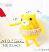 Butter Bear Made - Butterbearmade - Ahmaymet - May Ahmaymet - Potato bear on the beach - Free