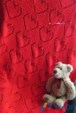 Big Hearts Baby Blanket by knitphomaniac/My Knitting Basket-Free