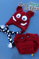 Cali Crochet and more - Jessica Cali - Newborn Arkansas Razorback Beanie