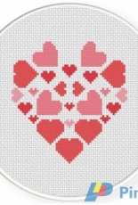 Daily Cross Stitch - Full of Hearts