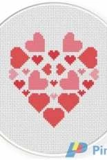 Daily Cross Stitch - Full of Hearts
