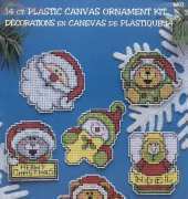 Design Works 1403 Plastic Canvas-Happy Holiday Ornaments - Joan Elliott