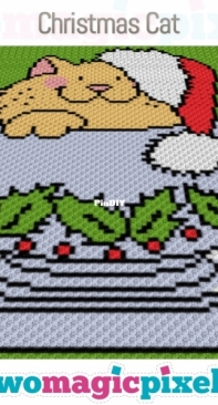 Two Magic Pixels - Christmas Cat