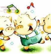 Happy pigs