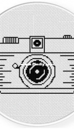 Daily Cross Stitch - Analog Camera Outline