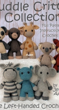 Left Handed Crocheter - Jennifer Adams - Cuddle Critter Collection - Portuguese Translation