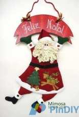 Loja Mimosa - Projeto Enfeite de Porta com Papai Noel Port - Portuguese