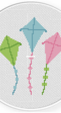 Daily Cross Stitch - Summer Kites