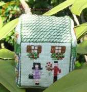 Small Town in 3D Cross Stitch - Flower shop
