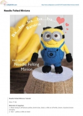 Craft Passion-Needle Felted Minions-Free Pattern