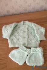 Baby Cardigan and Bootees
