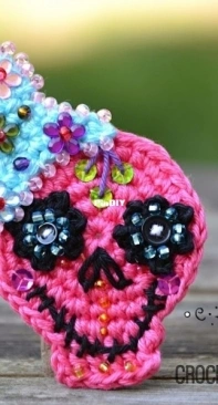 Magic with Hook and Needles - Vendula Maderska - The Sugar skull - Free