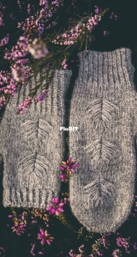 Woodland Path Mittens by Tania Barley