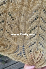 yellow shawl with golden metallica floss