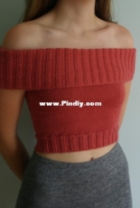 Fold Over Crop Top by Holly C. Watson
