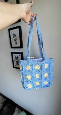 sunflower squares bag