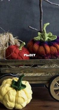 Halloween Cable Pumpkins - Tatyana Korobkova