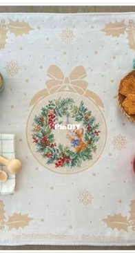 LBP Les Brodeuses Parisiennes - Collection tendance classique - TNFA/TEN - Torchon Le noël de Félix