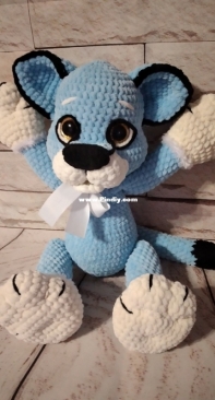 Toys Melena AU - Cozy Home Patterns AU - Elena Morozova  - Blue cougar - Елена Морозова - Голубая пума - Russian - Free