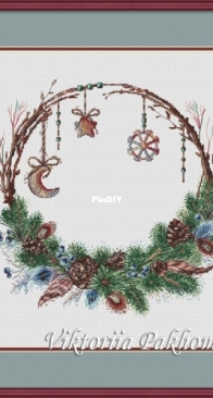 Wreath With Pine Cones by Victoria Pakhomova