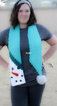 Winding Road Crochet - Lindsey Dale - C2C Snowman Scarf - Free