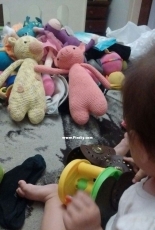 Baby with amigurumis