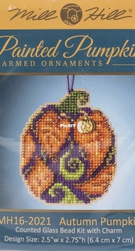 Mill Hill - Painted Pumpkins Charmed Ornaments MH16-2021 Autumn Pumpkin XSD