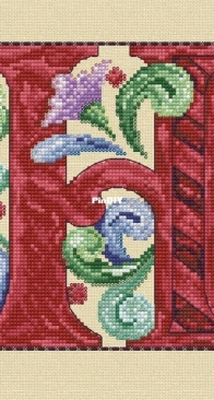 Letter H from Mill Hill Book JSP007 Jim Shore - Monograms