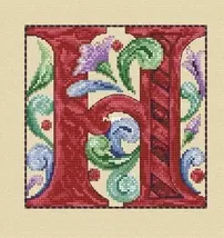 Letter H from Mill Hill Book JSP007 Jim Shore - Monograms