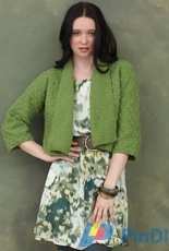 Kimono Sleeve Cardigan by Bernat Design Studio-English,French-Free