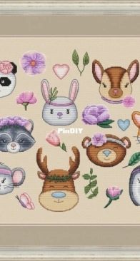 Cute Animals with Flowers Anastasia Pruss