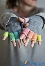 Mitaines Rainbow by Elise Dupont -Eng,French-Free