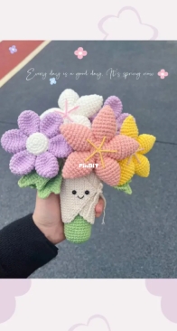 Hook Floral Crochet - crochet jellycat style flower bouquet pattern