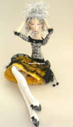 PS301E - Antoinette - 24" Sitting Doll Sewing Pattern by Phyllis Scaringe of LaDeeDolls