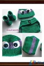 Always Pretty in Pink - Wanetta Cavanaugh - Ninja Turtle Diaper cover Set