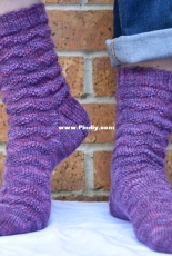 Against the Grain Socks by Kino Knits