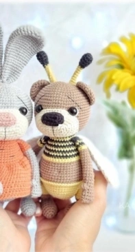 Ka.malinka Toys - Elizabeth Kamalina - he Bear and Bunny Wearing Costumes - Russian