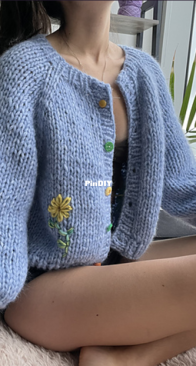Six Little Flowers Cardigan by Uma Murphy