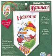 Dimensions - Banners 8758 Snowman Welcome Banner XSD