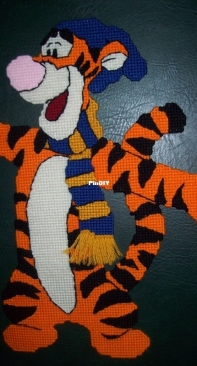Tigger, part of Plastic Canvas Carolers