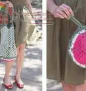 Lily Sugar n Cream Melon Pocket Bag Knitting Pattern