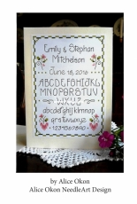 Mill Hill Wichelt Imports - Wedding Sampler by Alice Okon Needlework Design, May 2016 - Free