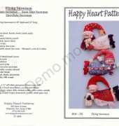 Happy Heart Patterns HHF-258 Flying Snowmen