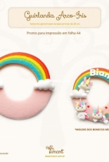 Timart - Guirlanda Arco Iris Rainbow Wreath  - Portuguese