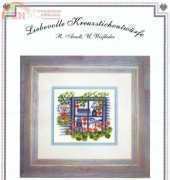 Liebevolle Kreuzstichentwürfe LKE B-59-03 - Geranienfenster (Geranium Window)