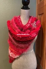 Scrap Yarn Triangle Scarf by Louis Chicquette-Free