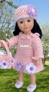 Adoring Doll Clothes - Pamela Barton - 18 Inches Doll Charlee Mae Dress