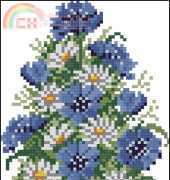 Zolotoe Runo PC-002 Bouquet of cornflowers