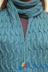 Bernadettes Cable Scarf by SmarieK /Smariek Knits-Free